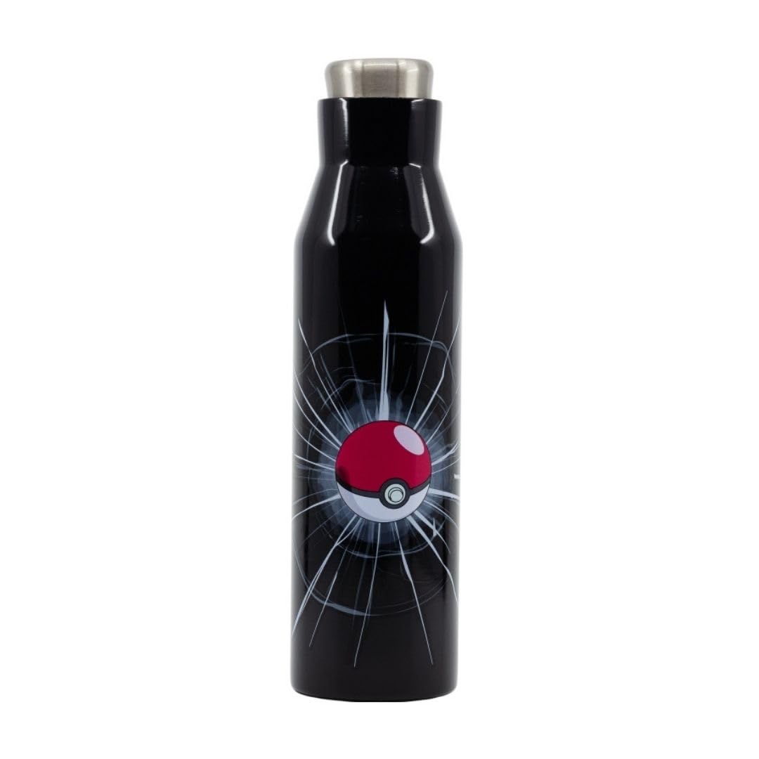 My sweety pop - Water Bottle - Stainless Steel – Child – Adult – Teen – Meal – 27 cm – 580 ml - Hydration - Gift Idea – Bottle - Isotherm - Black - Pokemon - Boy