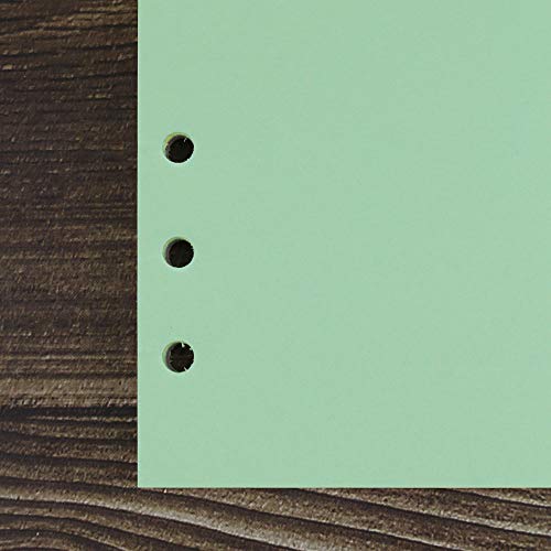 6-Ring A5 Binder/Planner Refill Paper, 6 Hole Refillable Inserts Loose Leaf Paper for Binder Notebook Diary Traveler Journal, 8 1/4 x 5 5/8 Inches,50 Sheets/100 Pages,Blank - Thumbnail 6