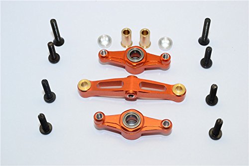 Tamiya TT-02 Upgrade Parts Aluminum Steering Assembly With Bearing - 1 Set Orange