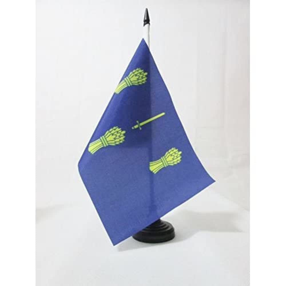 AZ FLAG Cheshire county Table Flag 5'' x 8'' - Cheshire county Office Decoration 100% Polyester 21 x 14 cm - Mini Desk Flag with Pole and Black Plastic Base