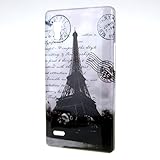 For LG Optimus L9 , Leathlux Black Eiffel Tower Style Protective Case Cover For LG Optimus L9 P760 P768