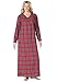 Only Necessities Women's Plus Size Soft Flannel Plaid Gown