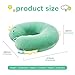 H HOMEWINS Travel Pillow for Kids,Cute Animal Toddler Neck Pillow for Boys Girls,Soft Neck Head Chin Support Pillow,Travel Accessories for Airplane, Car, Train,Recline(Green Dinosaur)