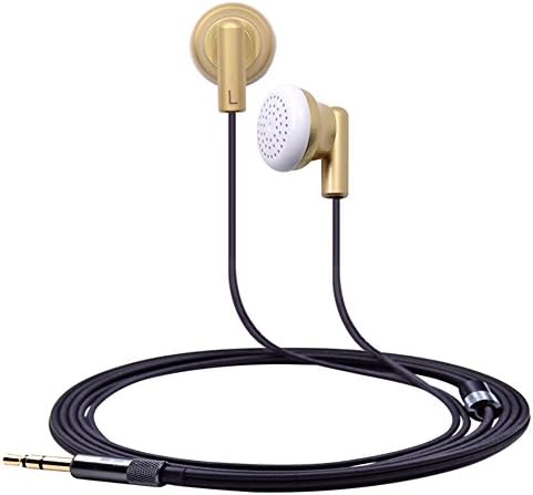 FHCG In-ear headphones New In Ear Earphone 32ohms Earbud Flat Head Plug Earplugs DIY HIFI Bass Earbud For Walnut V2/V2S Zishan Z1/Z2 - Gold