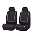 FH Group Car Seat Covers Full Set Cloth - Universal Fit Automotive Seat Covers, Low Back Front Seat Covers, Solid Back Seat Cover, Washable Car Seat Cover for SUV, Sedan and Van Purple