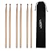 3 Pair Classic Maple Wood Drum Sticks Drumsticks Wood Tip Drumstick Student Drum Sticks Musical Parts(5A, Wood Color)