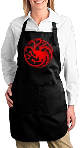 FUNNY MOPAD Song Of Ice And Fire Game Of Thrones Targaryen Dragon Kitchen Apron With Front Pockets