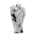 Nelson Creations, LLC 2 Inch White Rainbow Moonstone Guardian Angel Figurine Hand-Carved Natural Stone, Excellent for Nurturing Energy and Intuitive Qualities