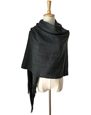 Solid Color Pashmina Blanket Scarf Large Winter Wrap Shawl for Women Men