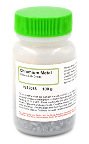 Lab-Grade Chromium Metal Pieces, 100g - The Curated Chemical Collection