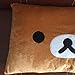 Lesley Ye Rilakkuma Relax Bear Brown Pillow Cover Cushion Case, Decorative Cushion Covers, Soft Plush Shaggy Throw Pillow Case Hidden Zip Closure for Bed Sofa Couch - Filling Not Included