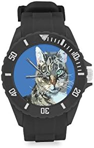 Novelty Gift Funny Cute Animal Cats Sport Rubber Strap Watch