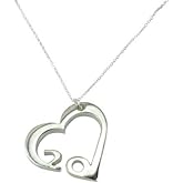 20 Year Wedding Anniversary Necklace - Heart Shaped with 20 Year Cut Out Design