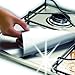 Cooks Innovations Non-Stick Square Gas Stove Burner Covers - Reusable Heat Resistant Stove Top Covers for Gas Burners, Stove Cover Guard Stove Protector for Gas Range Stovetop - Cut to Fit Silver 4Pk