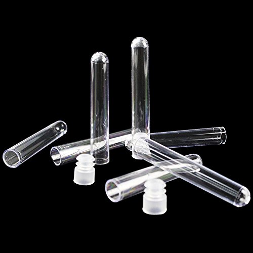 DEPEPE 30 Packs 6ml Clear Plastic Test Tubes with Caps, 13×75mm Mini Test Tubes