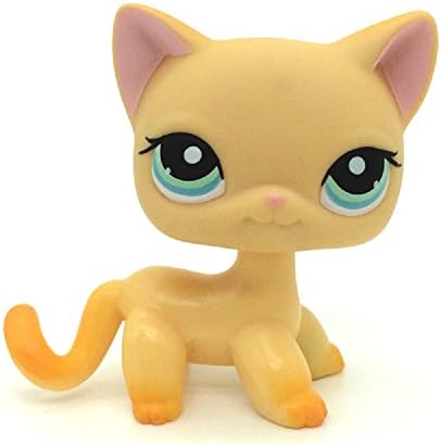 do1n Littlest Pet Shop Animals LPS #339 Yellow & Orange Shorthair Kitty Cat Rare