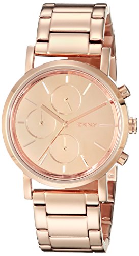 Dkny Soho Rose Gold Tone Chronograph Woman's Watch