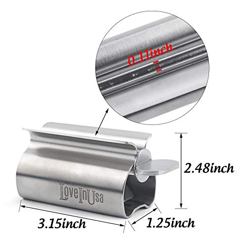 LOVEINUSA 3PCS Toothpaste Tube Squeezers,Stainless Steel Toothpaste Squeezer Tube Squeezer Toothpaste Roller for Extruding Toothpaste Facial Washing Milk Tomato Sauce and Other Tubular Items