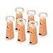 STYDDI 6 Pack 15 LEDs 2.4 Ft/28 inch Warm White Wine Bottle Cork String Lights - Silver Wire Starry Light Battery Powered lights for Christmas, Bottle DIY, Wedding, Party Decoration, Living Room