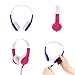 ONANOFF BuddyPhones Connect, Volume-Limiting Kids Headphones, Foldable, Durable, Built-in Audio Sharing Cable with in-Line Mic, Best for Kindle, iPad, iPhone and Android Devices, Blue and Pink