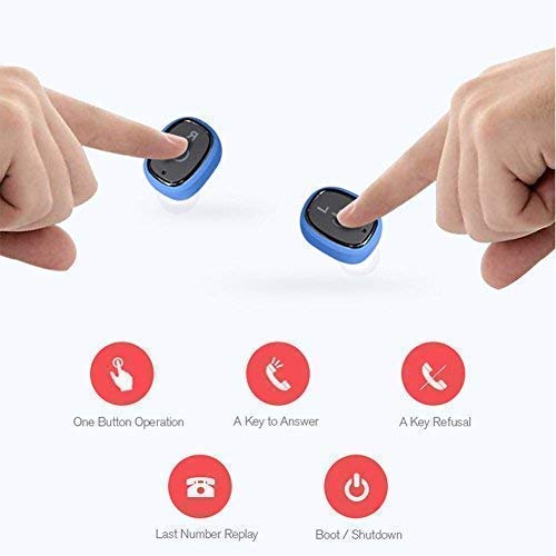 image for True Wireless Earbuds, LEELVIS Mini Noise Cancelling in-Ear Bluetooth 