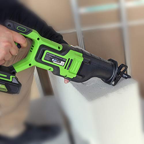 Greenworks 24V Akku-Reciprosäge ohne Batterien und Ladegerät, mit variabler Drehzahl von 0 bis 2700 RPM, 2 Sägeblätter… – Bild 7