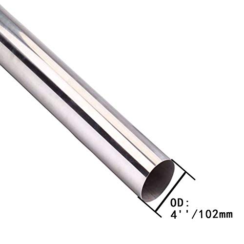 T-304 S/S Nonmagnetic Stainless Steel Exhaust Piping Tubing 4 Feet long OD:4''/102mm