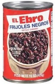 El Ebro Frijoles Negros / Black Beans 15oz 5 Pack by El Ebro