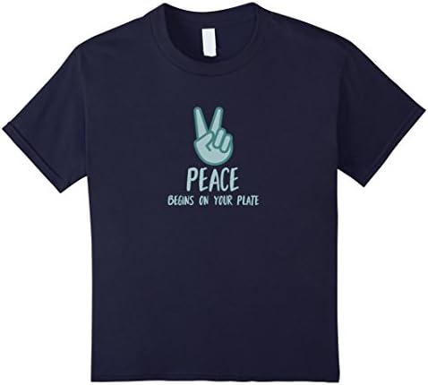 Kids Vegan Peace Begins on Your Plate 12 Navy