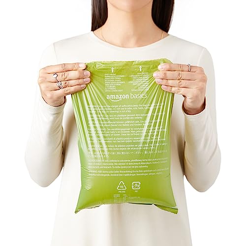 Amazon Basics Dog Poop Bags With Dispenser and Leash Clip, Unscented