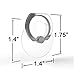 Transparent Phone Ring Holder Grip 360 Degree Free Rotation, Clear Cell Phone Finger Ring Kick-Stand Compatible with iPhone X 8 7 Plus 6S 6 5s 5 SE, Galaxy S9 S8 S7 S6 Edge (Silver)