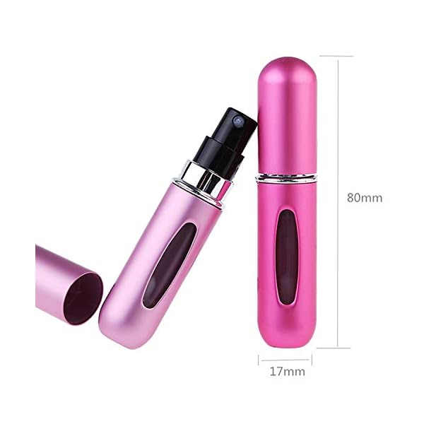 Wendergo Perfume Atomiser Refillable 5 Pcs Travel Perfume Bottle Mini 5 ML Atomizer Spray Bottle Portable Empty…