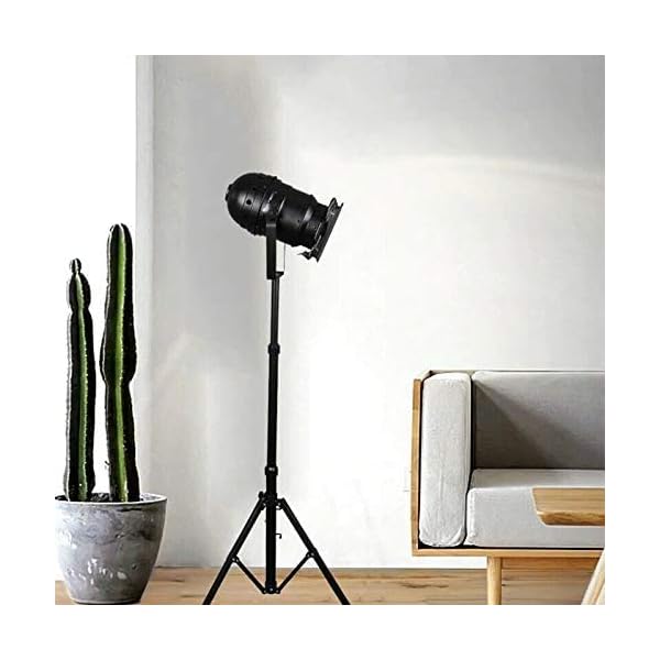 L&WB Stativ Scheinwerfer Stehlampe,Retro Metall Stehleuchte E27 Fassung Max 38W Design Studiolampe, Einstellbare Höhe… – Bild 8