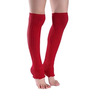 Asudaro Vrouwen kniekousen breien beenwarmers wol warme kniebeschermers gamzakken sokken legwarmers beenwarmers kous…