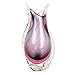 Hand Blown Multicolor Sommerso Art Glass Teardrop Vase 11