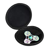 Iuhan Gift For Fidget Hand Spinner Triangle Finger Toy Focus ADHD Autism Data Earphone Cable Earphone Headphone Bag Box Carry Case Packet (Black)
