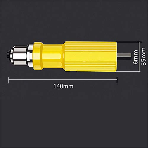 USHOT Electric Rivet Nut Gun Riveting Tool Cordless Riveting Drill Adapter Insert Nut, Yellow