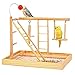 kathson Parrot Playpen, Bird Perch Playstand Parrot Playground Gym, Wood Ladder Swing Climbing with Toys Exercise Play for Parakeet Budgie Conure Hamsterthumb 3