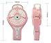 Topwell Handheld Mini USB Misting Fan Water Spray Fan Rechargeable Portable Personal Cooling Mist Humidifier Fan (Pink)