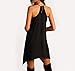 Women Strap Sleeveless Tribal Printed Mini Dress Casual Floral Beach Wear Mini Sundress Black