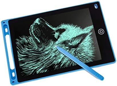 Gerville LCD Writing Tablet,8.5 Inch Doddle Pad with Lock Erase Button Handwriting Paper Drawing Tablet School Office Home Memo Board Toys for Kids and Adults (8.8 x 0.2 x 5.7 (Inches) Blue)