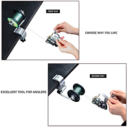 Thkfish Ligne De Pêche Spooler Réglable Stable Ligne De Pêche Protable Spooler Système Ligne De Pêche Enrouleur Avec Serrer Ventouse Système Spooler