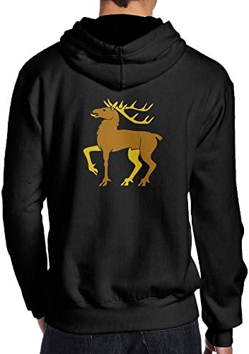 Xianliuli Christmas Elk Men's Fashion Creative Casual Wear Cap With No Pocket Hoodie XXL Black
