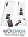 KickBack: Phone Kickstand Attachment, Sticks to Any Phone or Case, Stands Smartphone in Portrait & Landscape at All Angles, Compatible with Wireless Chargers – Universal Mobile Cell Phone Stand & Grip