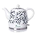 SMYLLS Electric Ceramic Kettle Non-Plastic Kettle, Blue Pattern
