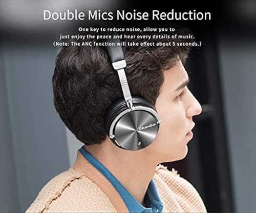 Bluedio T4S Active Noise Cancelling Headphones, Wireless Headset