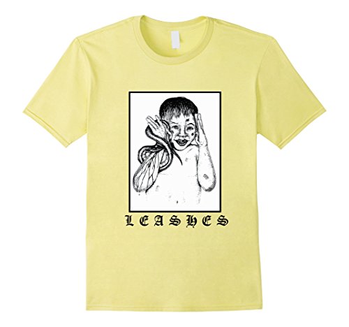 Mens Leashes "Snake Kid" Tee Large Lemon