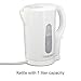 Proctor Silex Electric Tea Kettle, Water Boiler & Heater, 1 L, Cordless, Auto-Shutoff & Boil-Dry Protection, White (41005)