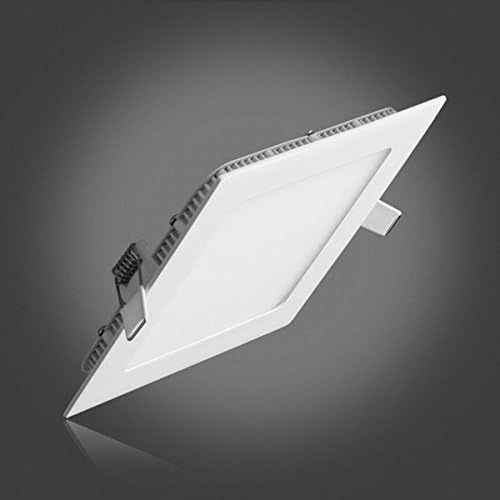 LED Panel Light Fixtures,LAIN 15W Dimmable led Flush Mount Ceiling Light Fixture,Square Recessed Lighting,100W Incandescent Equivalent,1200lm,5000K Cold White lamp,Cut Hole 7.1 Inch,110V LED Driver