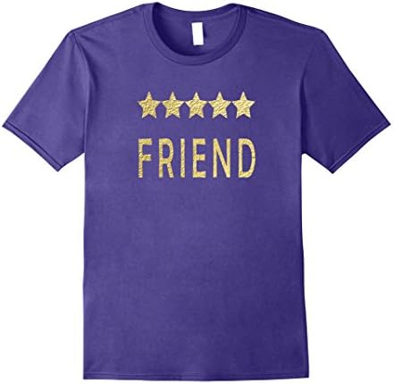 Mens Funny Friend T-Shirt - Best Friend Tee Gift - Five Stars BFF 3XL Purple